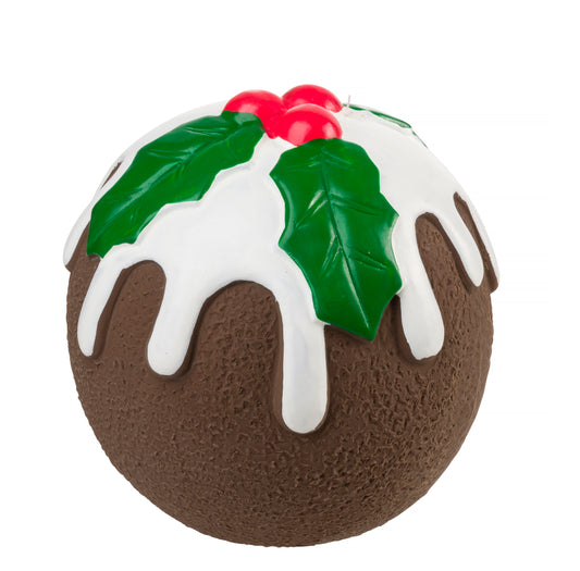 House of Paws Christmas Pudding Latex Dog Toy