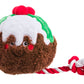 House of Paws Christmas Pudding Plush & Rope Dog Toy