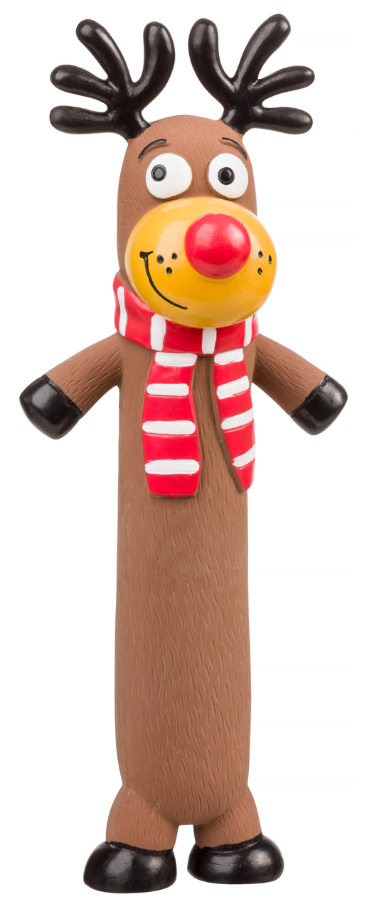 House of Paws Christmas Rudolph Latex Squeaky Dog Toy