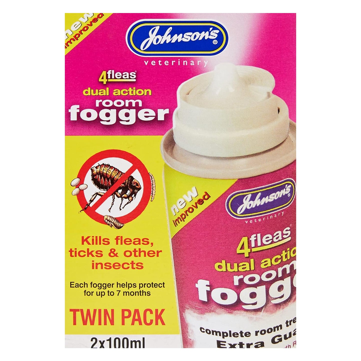 Johnson's 4-Fleas Extra Guard Fogger 100ml Twin Pack