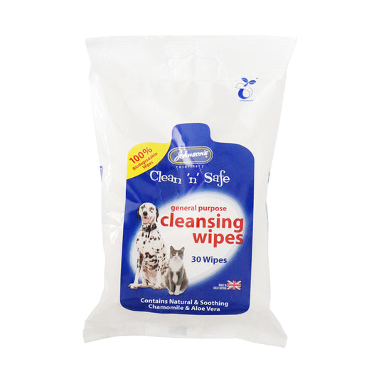 Johnson's Clean 'n' Safe Cleansing Wipes 30 Pack