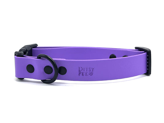 Ditsy Pet Lavender Biothane Quick Release Collar