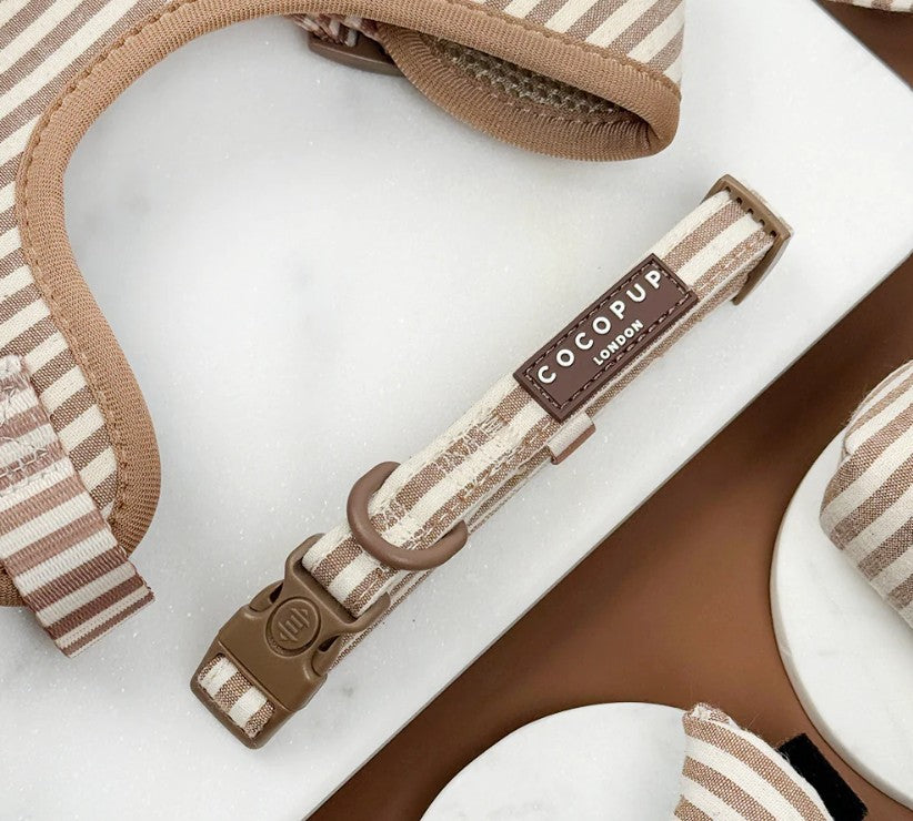 Cocopup London Linen Stripes Dog Collar