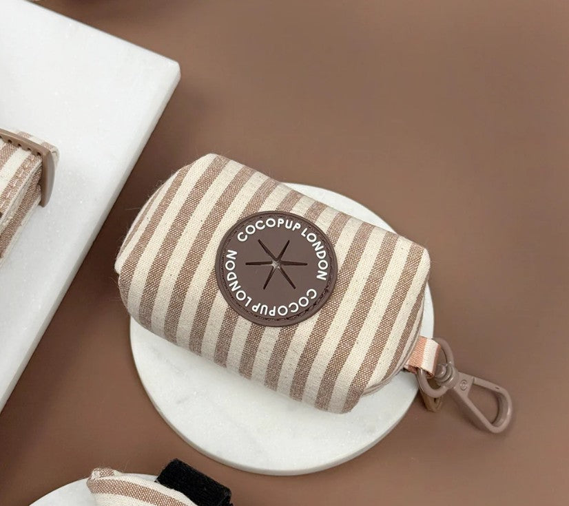 Cocopup London Linen Stripes Poo Bag Holder