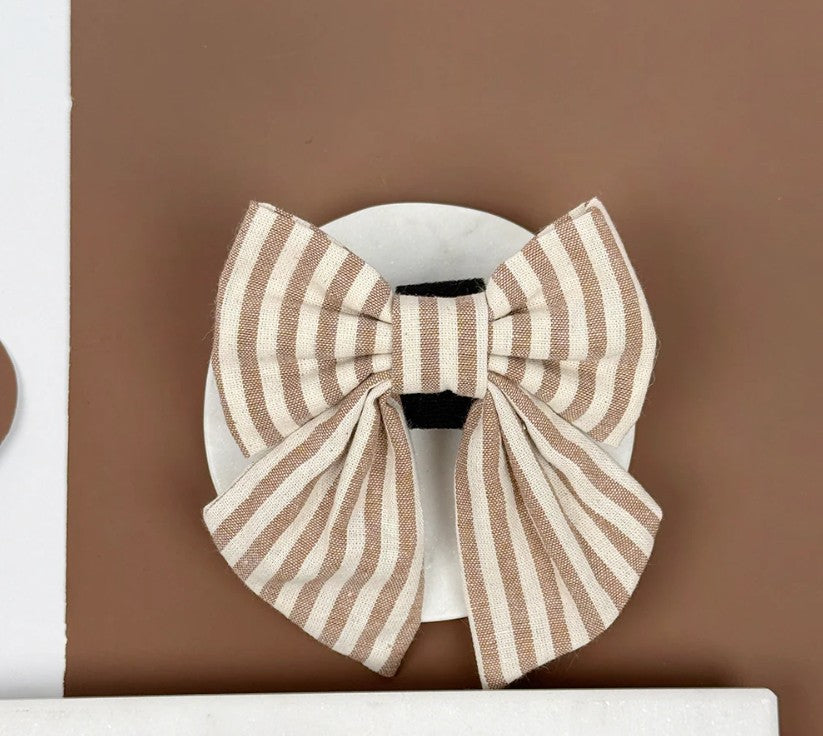 Cocopup London Linen Stripes Sailor Dog Bow Tie