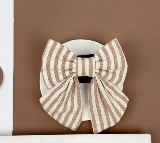 Cocopup London Linen Stripes Sailor Dog Bow Tie