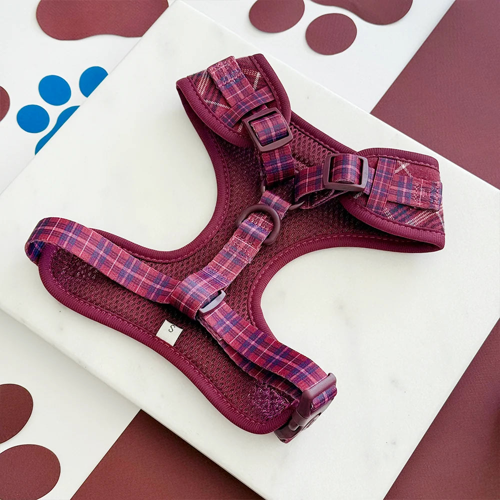 Cocopup London Dog Harness Mulberry Plaid