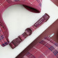 Cocopup Mulberry Plaid Dog Collar