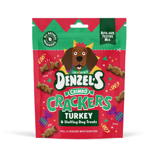 Denzel’s Crimbo Crackers Turkey & Stuffing Dog Treats 90g