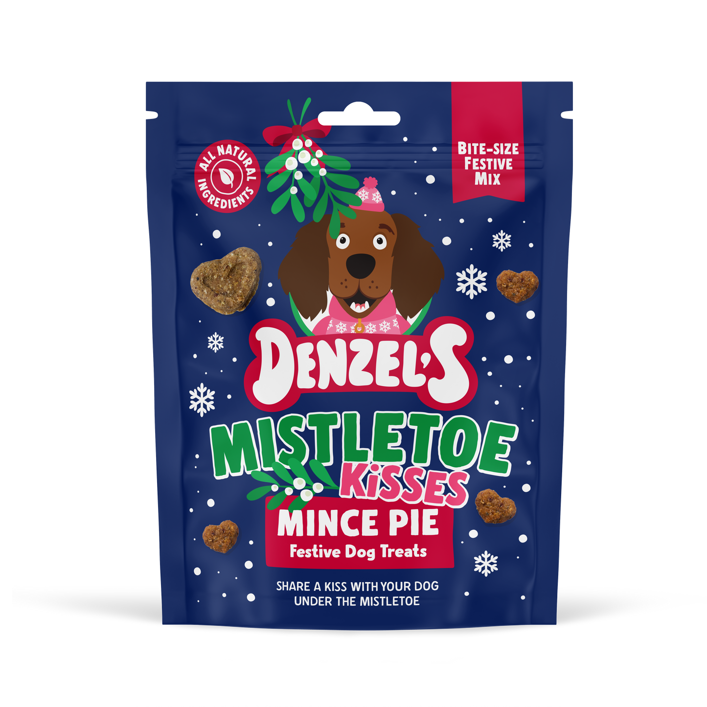 Denzel’s Mistletoe Kisses Mince Pie Festive Dog Treats 90g