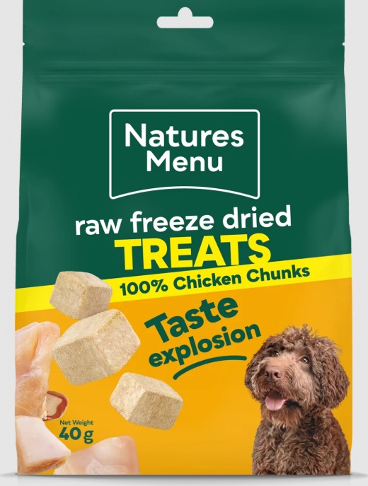 Natures Menu Freeze Dried Chicken Chunks for Dogs 40g