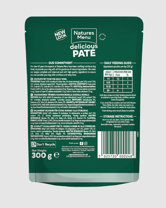 Natures Menu Adult Chicken with Vegetables Wet Dog Food Pouch 300g