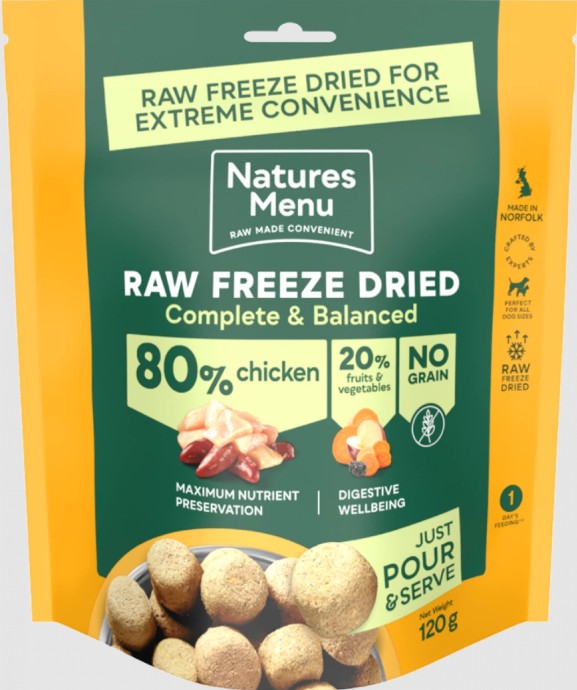 Natures Menu Complete Freeze Dried Dog Food Chicken Nuggets