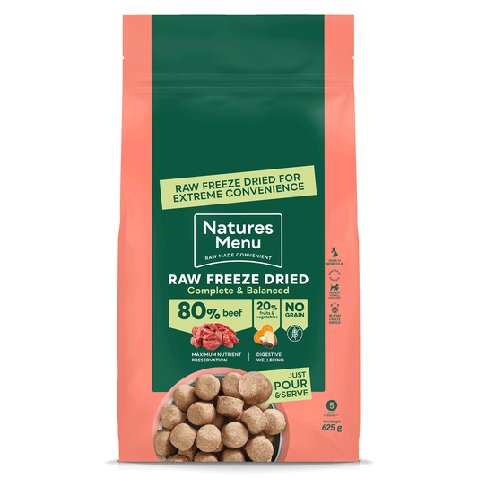 Natures Menu Complete Raw Freeze Dried Dog Food Beef 625g