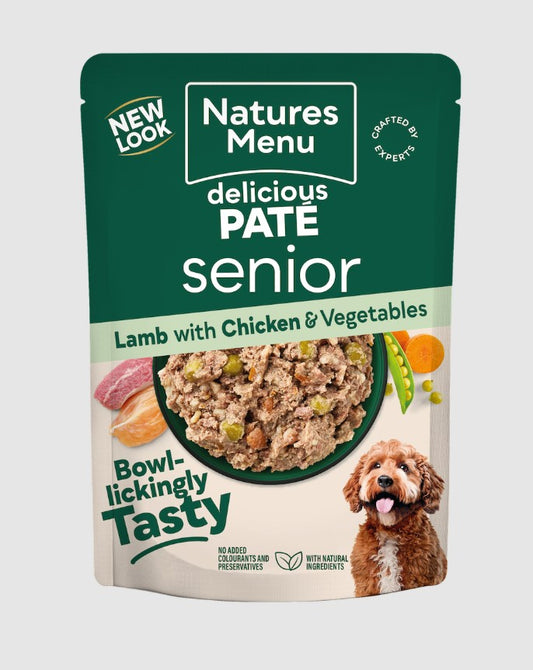 Natures Menu Lamb with Chicken Wet Dog Food Pouch for Seniors 300g