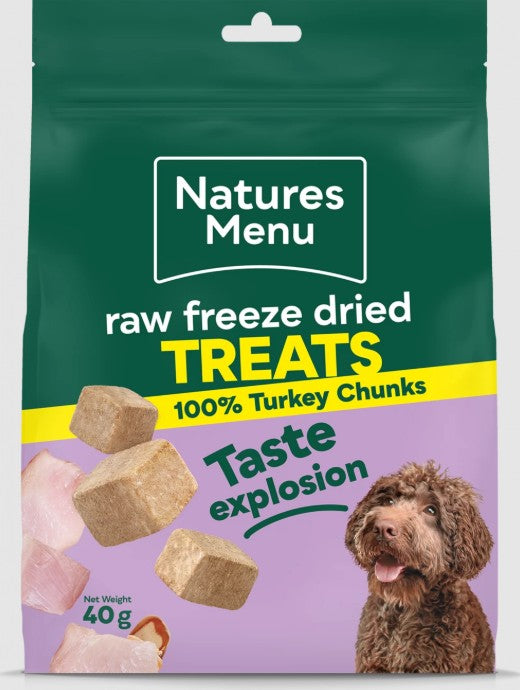 Natures Menu Freeze Dried Turkey Chunks for Dogs 40g