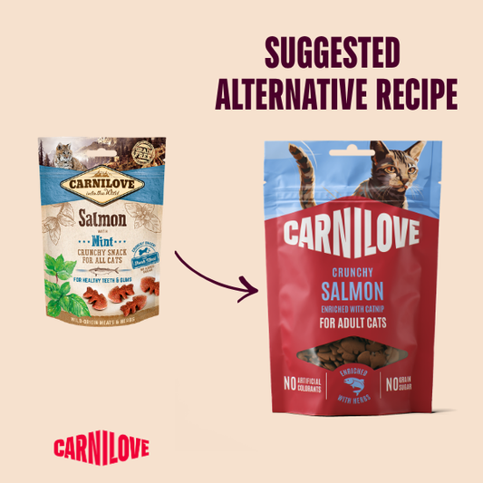 Carnilove Salmon with Catnip Cat Crunchy Snack Treats 50g