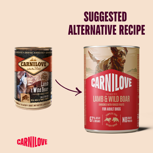 Carnilove Lamb & Wild Boar Wet Dog Food Can 400g