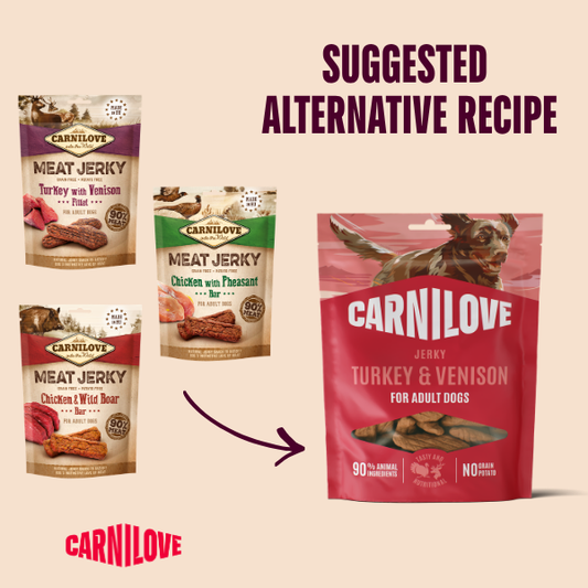 Carnilove Jerky Turkey & Venison Dog Treats 100g
