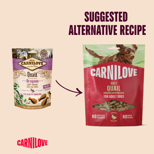 Carnilove Quail with Oregano Dog Soft Snack Treats 200g