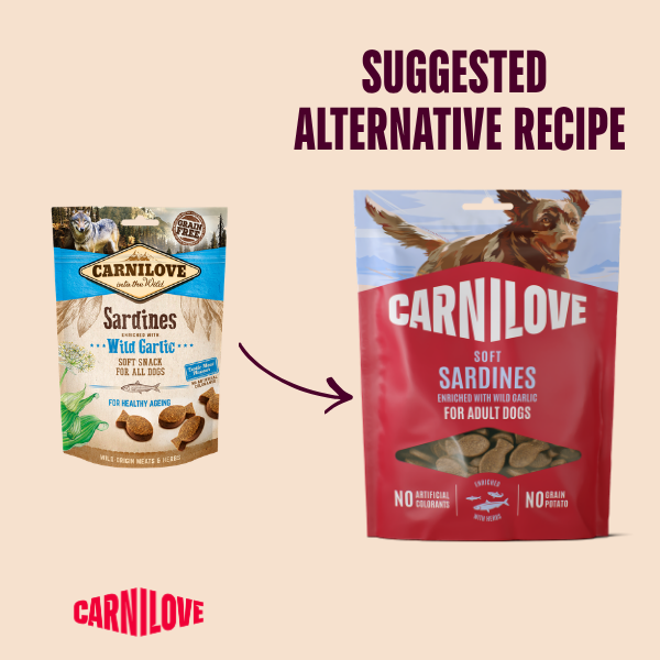 Carnilove Sardines with Wild Garlic Dog Soft Snack Treats 200g