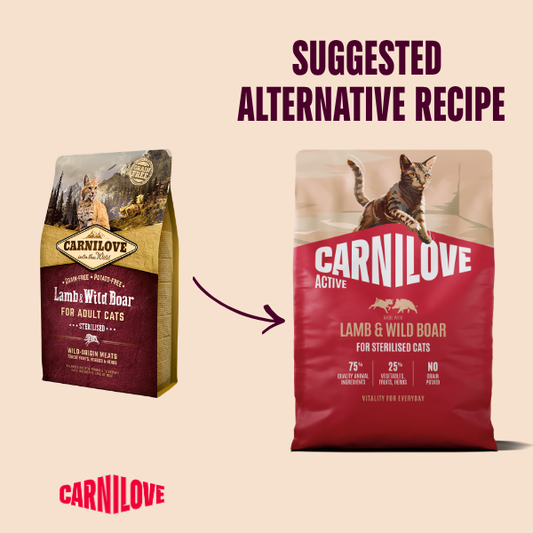 Carnilove Active Lamb & Wild Boar Cat Dry Food