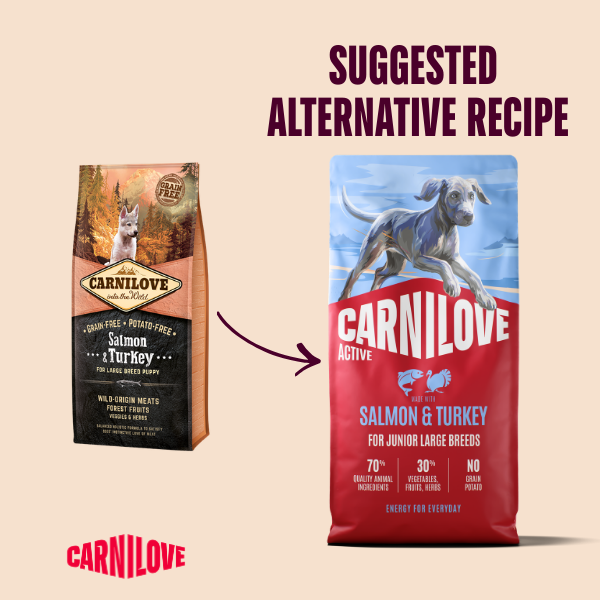 Carnilove Active Salmon & Turkey Junior Large Breed Dry Dog Food