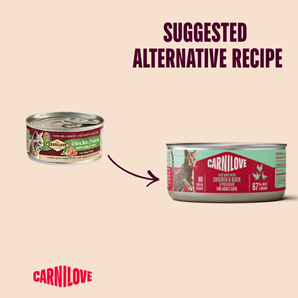 Carnilove Chicken, Duck & Pheasant Adult Can Pate Cat Food 100g