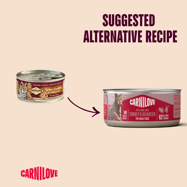 Carnilove Turkey & Reindeer Adult Can Pate Cat Food 100g
