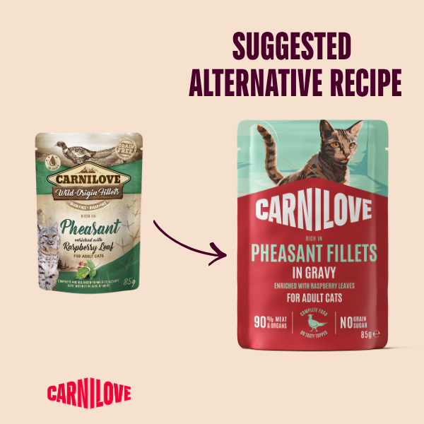 Carnilove Gravy Pheasant with Raspberry Leaves Cat Wet Pouch 85g