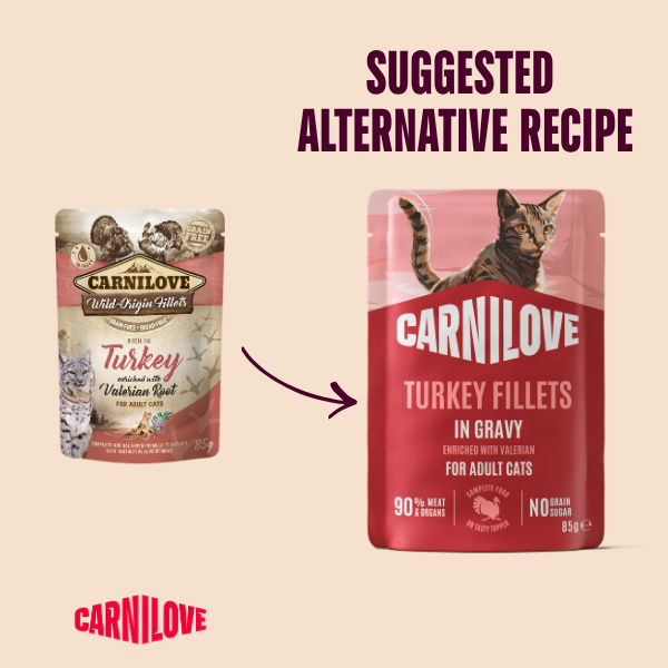 Carnilove Gravy Turkey with Valerian Cat Wet Pouch 85g