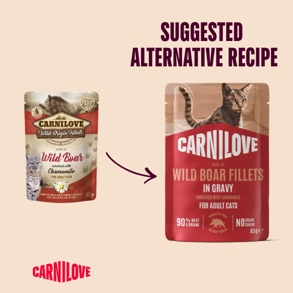 Carnilove Gravy Wild Boar with Chamomile Cat Wet Pouch 85g