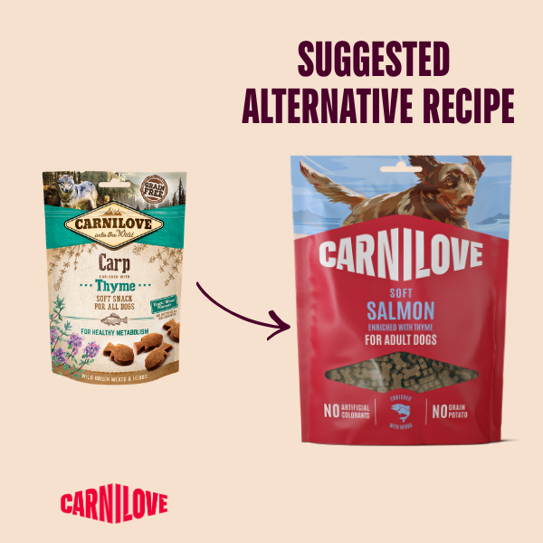 Carnilove Salmon with Thyme Dog Soft Snack Treats 200g