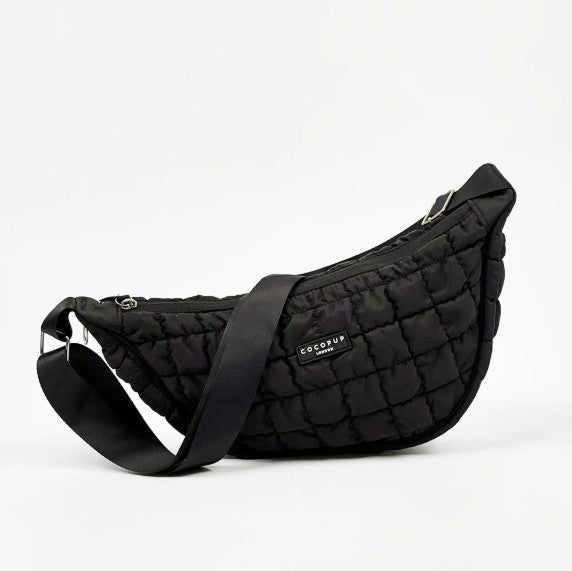 Cocopup London Dog Crossbody Crescent Dog Walking Bag Oynx