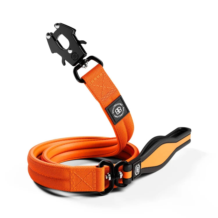 BullyBillows 1.2m Mini Combat Dog Lead Orange