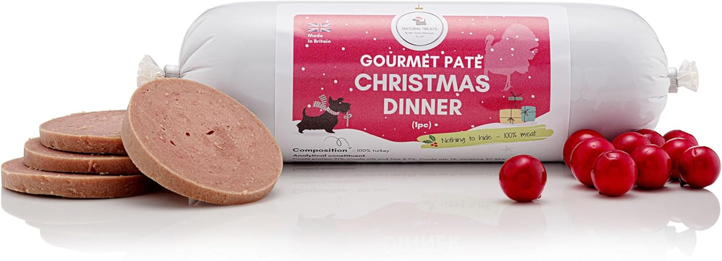 Pet Treats Wholesale Turkey & Cranberry Christmas Dinner for Dogs Pate 400g