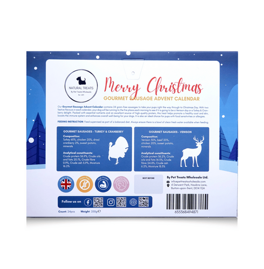 Pet Treats Wholesale Gourmet Sausage Advent Calendar for Dogs