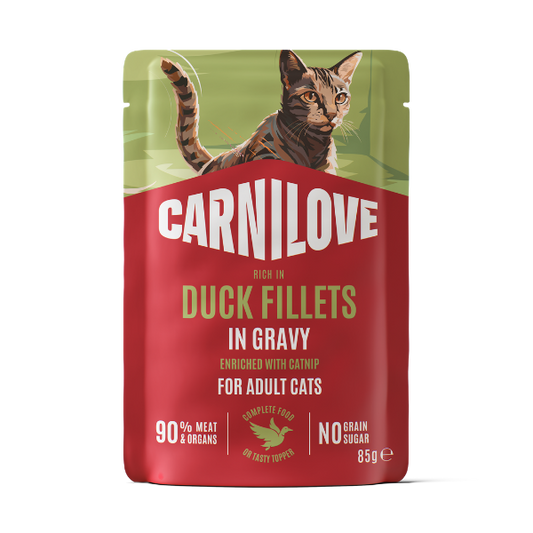 Carnilove Gravy Duck with Catnip Cat Wet Pouch 85g