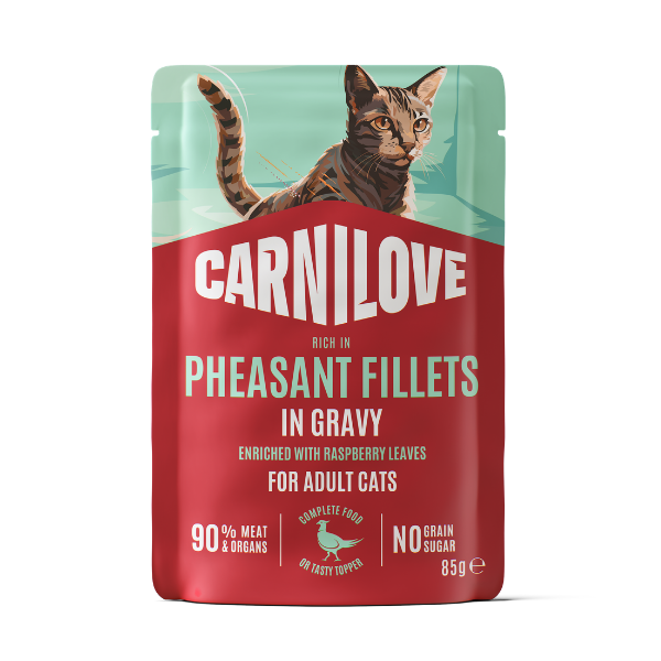 Carnilove Gravy Pheasant with Raspberry Leaves Cat Wet Pouch 85g