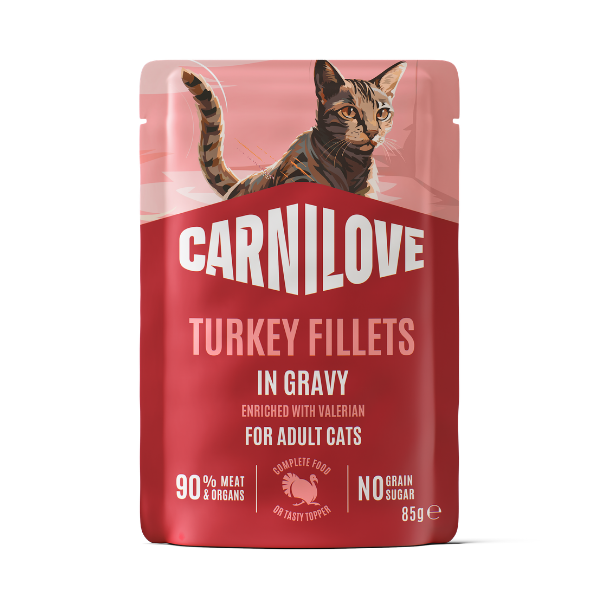 Carnilove Gravy Turkey with Valerian Cat Wet Pouch 85g