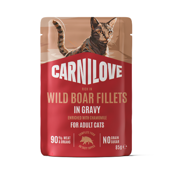Carnilove Gravy Wild Boar with Chamomile Cat Wet Pouch 85g