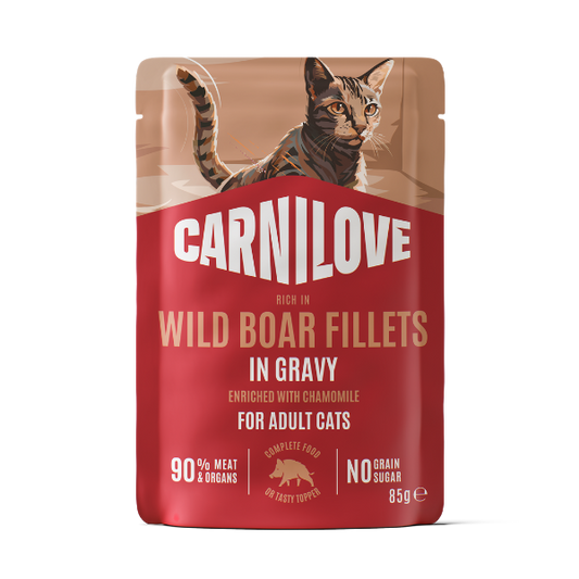 Carnilove Gravy Wild Boar with Chamomile Cat Wet Pouch 85g