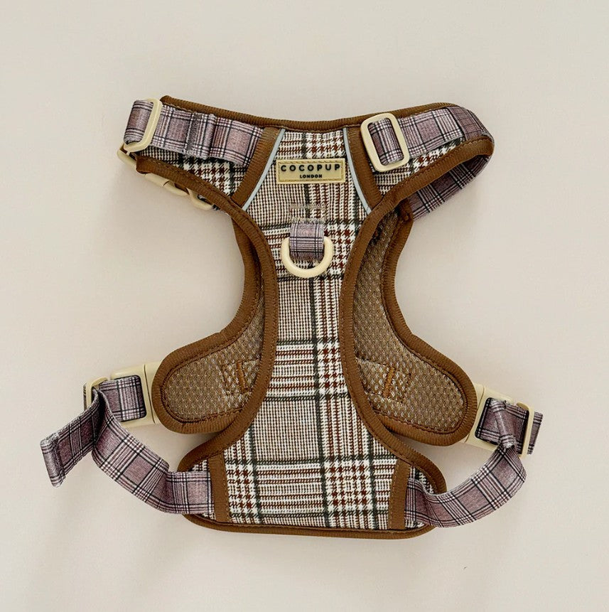 Cocopup London Explore Pup Plaid Dog Harness