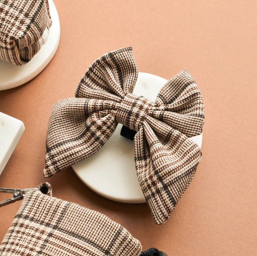 Cocopup London Dog Sailor Pup Plaid Dog Bow Tie