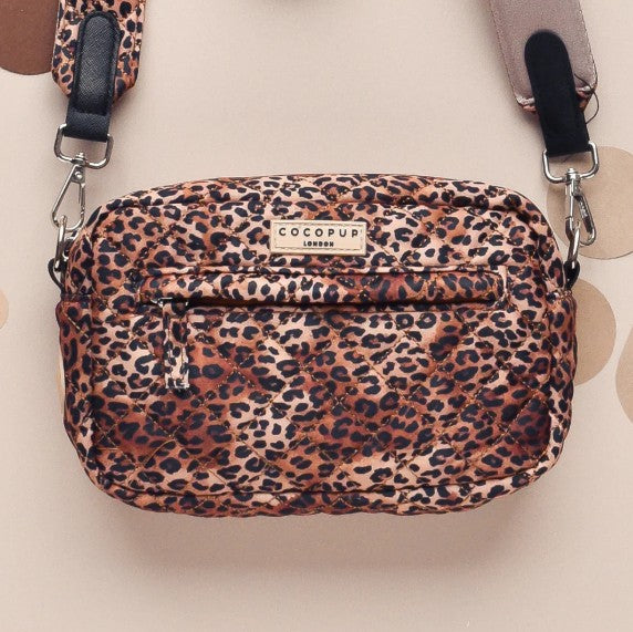 Cocopup London Dog Walking Bag Quilted Leopard Pup