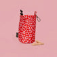 Cocopup London Drawstring Dog Treat Pouch Red & Pink Leopard