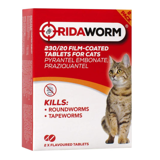 Ridaworm Flavoured Worming Tablets for Cats and Kittens 2 Pack