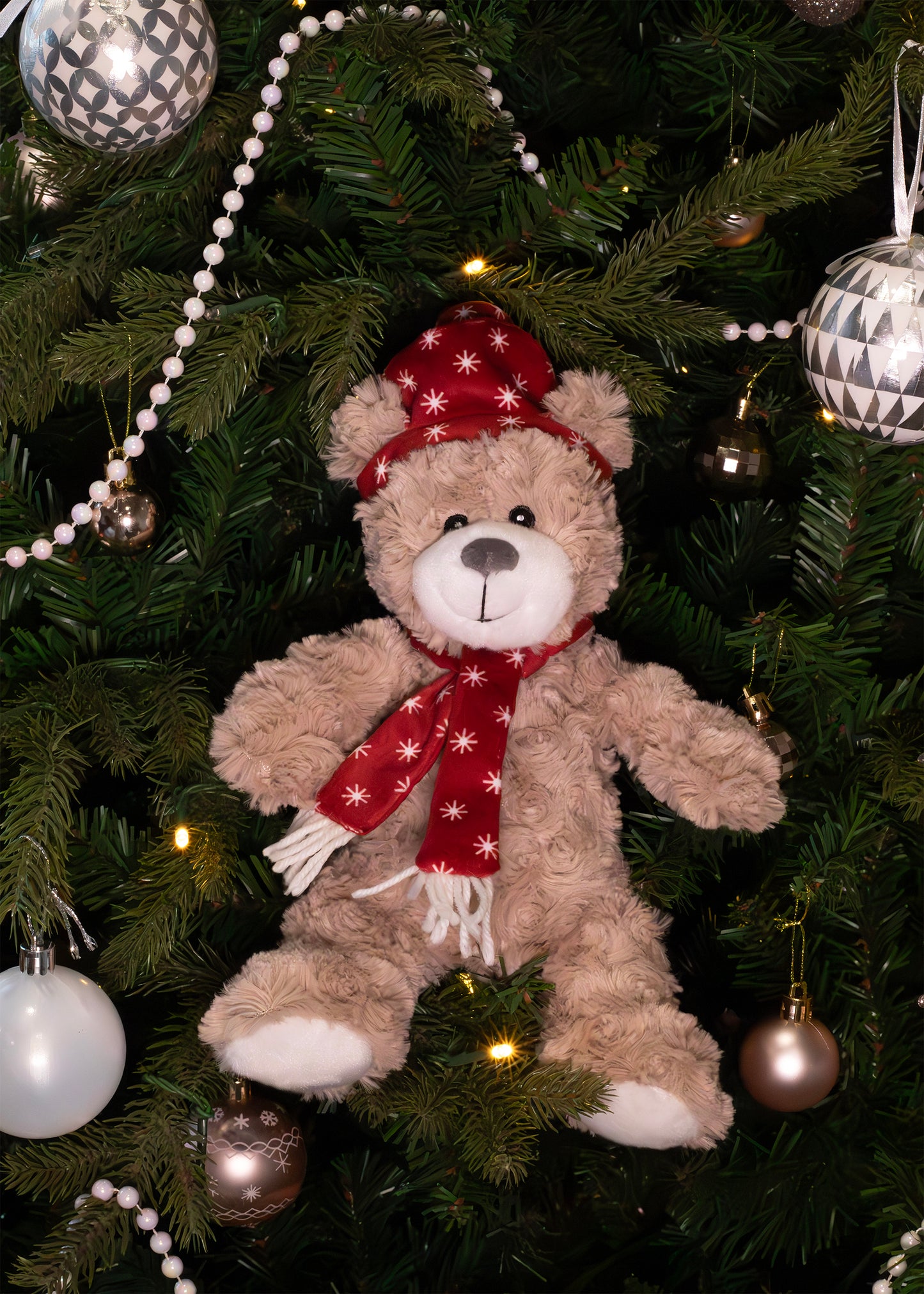 Rosewood Christmas Brie Bear Plush Teddy Dog Toy