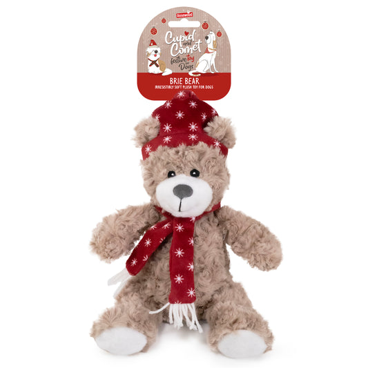 Rosewood Christmas Brie Bear Plush Teddy Dog Toy