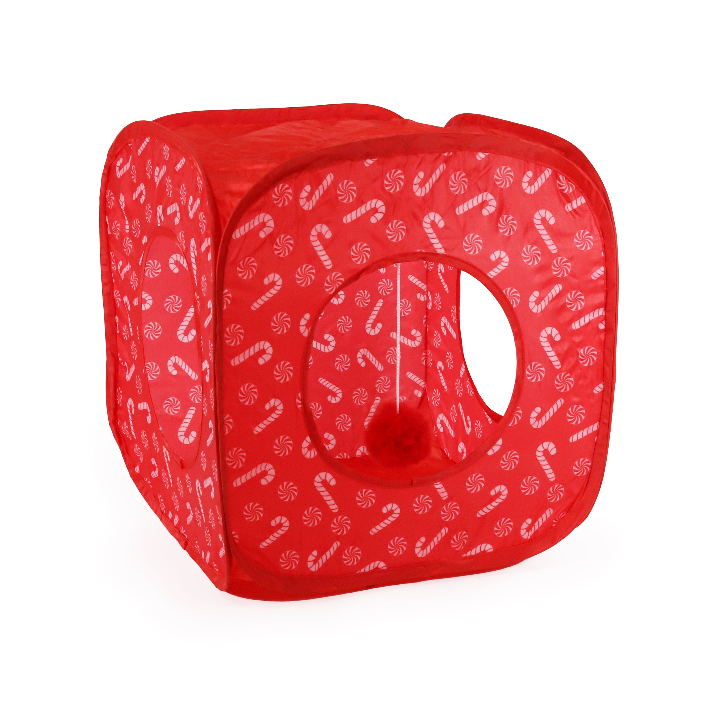 Rosewood Christmas Candy Cane Pop Up Cat Cube